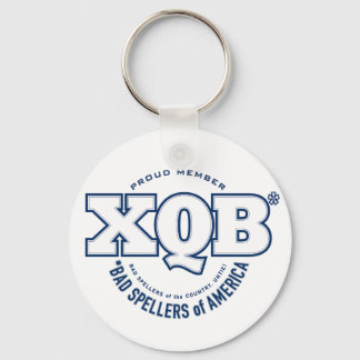 B., Bad Spellers of America. Button Sleutelhanger. Sleutelhanger