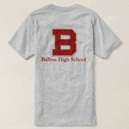 "B" Balboa High School Felt Style T-shirt