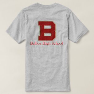 "B" Balboa High School Felt Style T-shirt