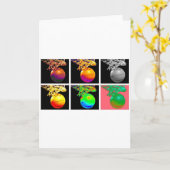 B-Ball Basketball Hoops Pop Art Kaart (Gele Bloem)