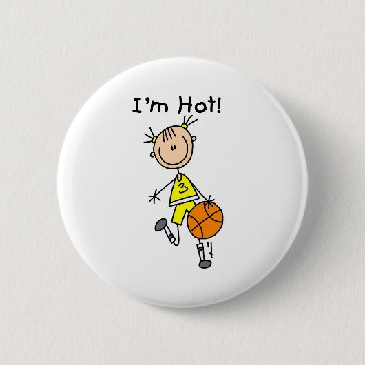 B-Ball ik heet Ronde Button 5,7 Cm (Voorkant)