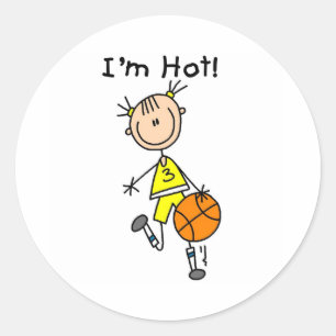 B-Ball ik heet Ronde Sticker