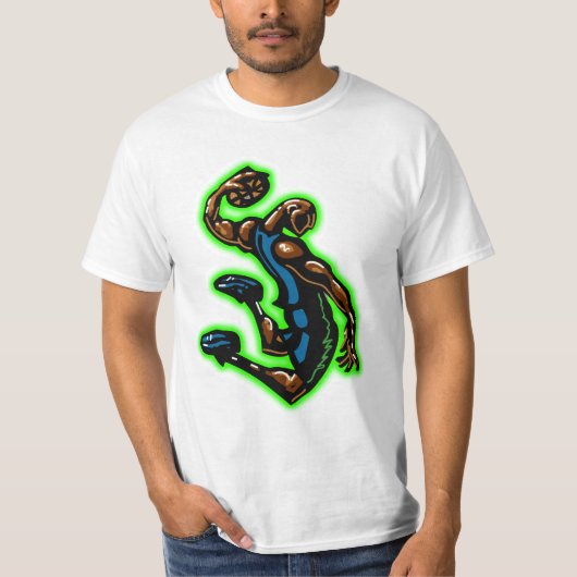 B-Ball Slam Blue T-Shirt (Voorkant)