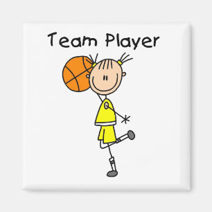B-Ball Team Player-overhemden en -cadeaus Magneet