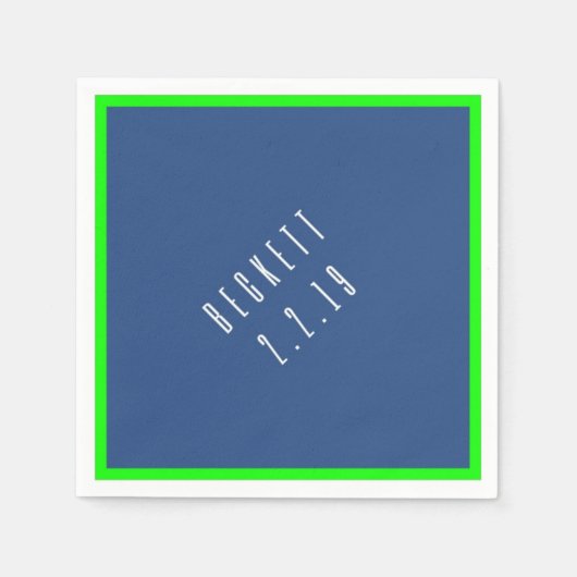 B Bar Mitzvah Napkin Servet (Voorkant)