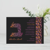 B-Bet Hebreeuws Collectie Bat Mitzvah Uitnodiging (Staand voorkant)