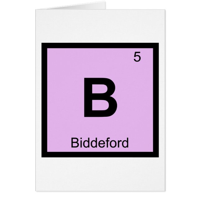 B - Biddeford Maine Scheikunde Periodiek Systeem (Voorkant)