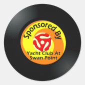 "B" Bladzijde 5 Ronde Sticker (Voorkant)