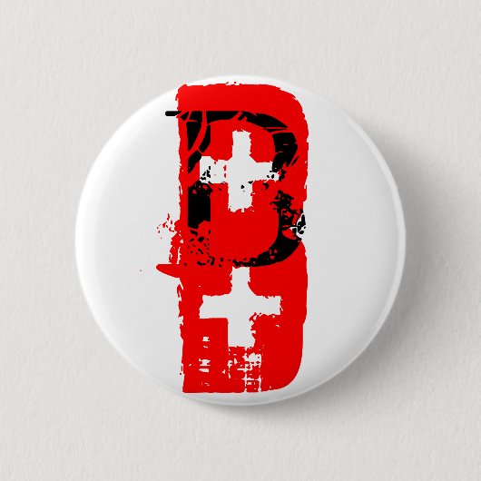 B+ Bloedtype Button (Voorkant)