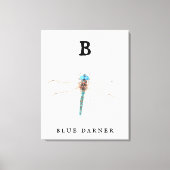 "B" Blue Darner Canvas Afdruk (Voorkant)