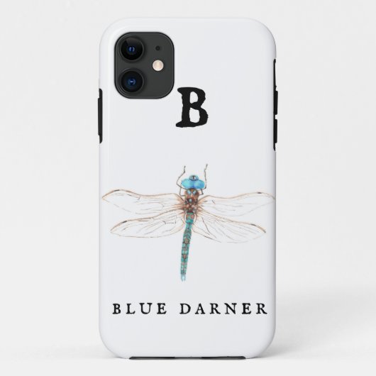 "B" Blue Darner iPhone / iPad case (Achterkant)