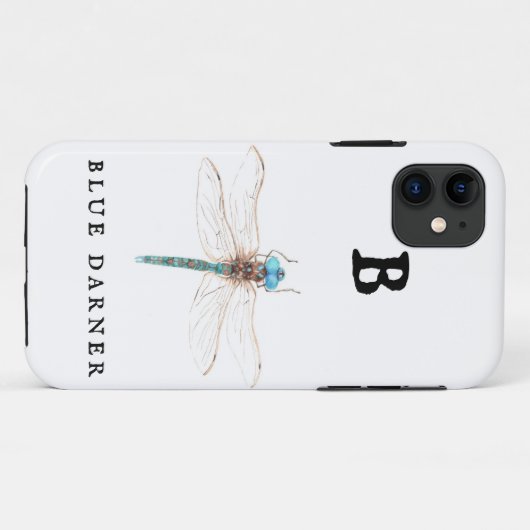 "B" Blue Darner iPhone / iPad case (Achterkant (horizontaal))