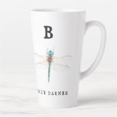 "B" Blue Darner Latte Mok (Rechts)