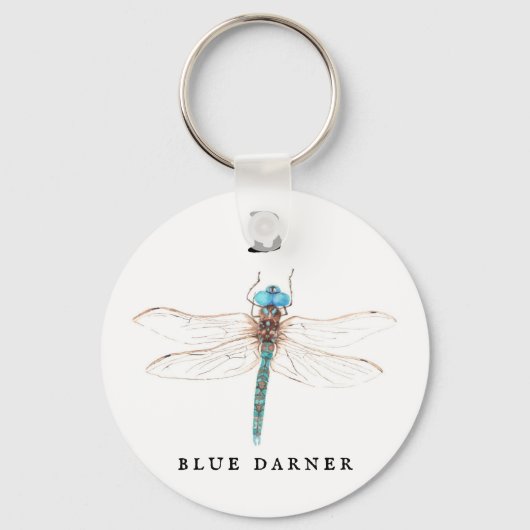 "B" Blue Darner Sleutelhanger (Voorkant)