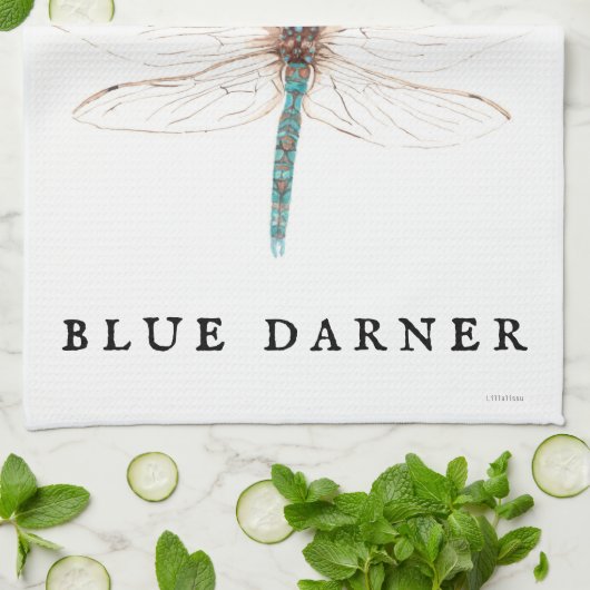 "B" Blue Darner Theedoek (Gevouwen)