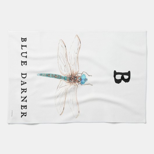 "B" Blue Darner Theedoek (Horizontaal)