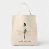 "B" Blue Darner Tote Bag (Voorkant)
