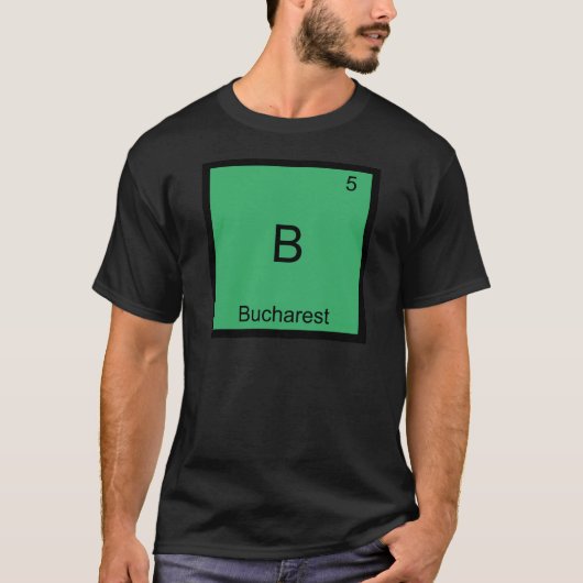 B - Boekarest Grappig Chemie Element Symbool T-shi T-shirt (Voorkant)