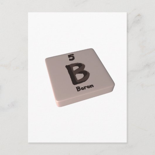 B Boron Briefkaart (Voorkant)