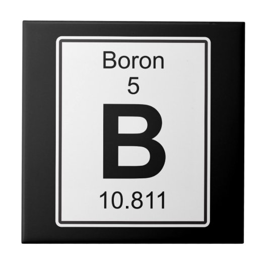 B - Boron Tegeltje (Voorkant)