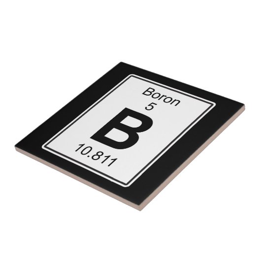 B - Boron Tegeltje (Zijkant)