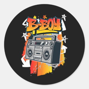 B-boy Hip-Hop Break Dancing Ronde Sticker