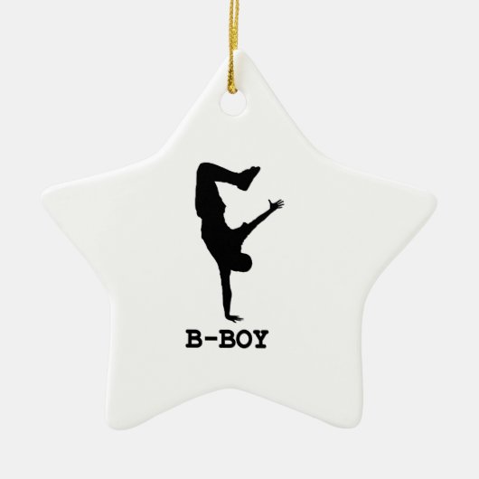 B Boy Keramisch Ornament (Voorkant)