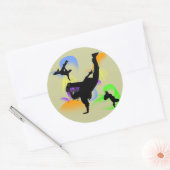 B-boying Ronde Sticker (Envelop)