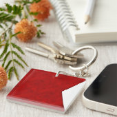 B Bravo Waterverf Nautical Signal Maritime Flag Sleutelhanger (Voorkant Rechts)