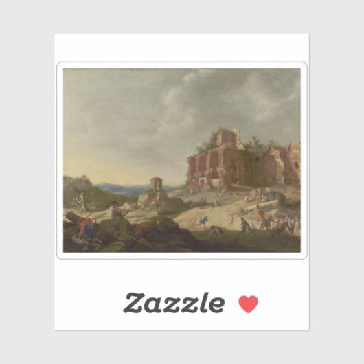 B. Breenbergh - Steniging van de heilige Stefanus Sticker (Vel)