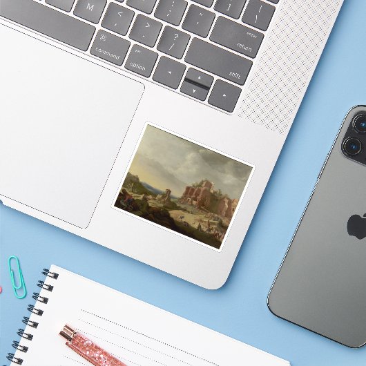 B. Breenbergh - Steniging van de heilige Stefanus Sticker (Laptop met iPhone)