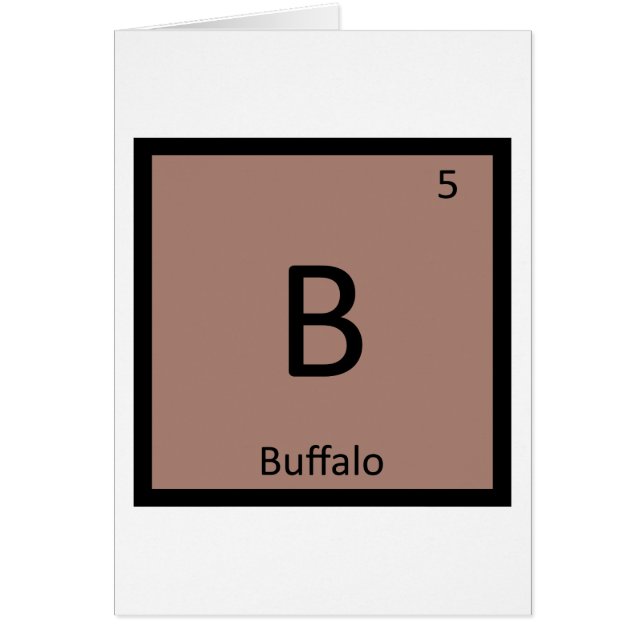 B - Buffalo Buffalo Chemisch Symbool (Voorkant)
