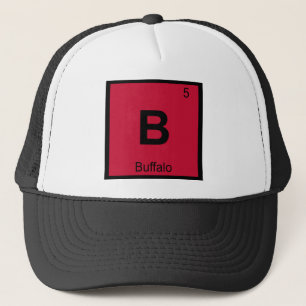 B - Buffalo New York Chemie Periodiek Systeem Stad Trucker Pet