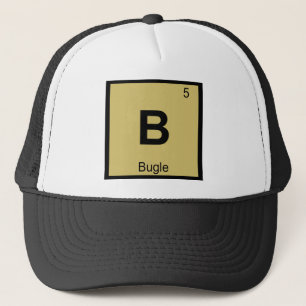 B - Bugle Muziek Chemie Periodiek Systeem Symbool Trucker Pet