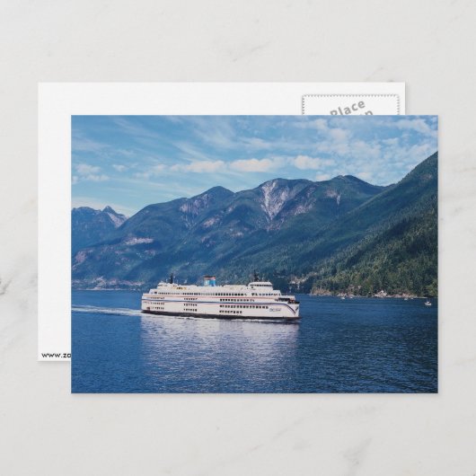 B.C. veerboot van Vancouver naar Nanaimo op Vancou Briefkaart (Voorkant / Achterkant)