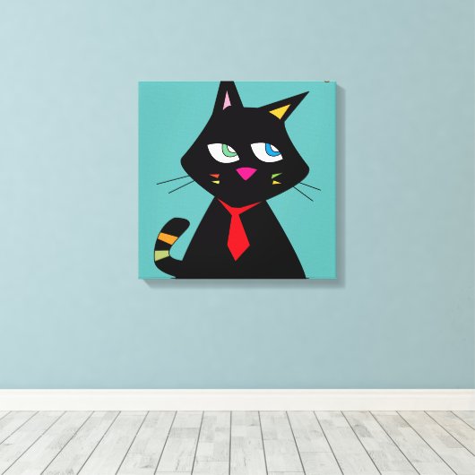 B-CAT CANVAS AFDRUK (Insitu (Houten vloer))