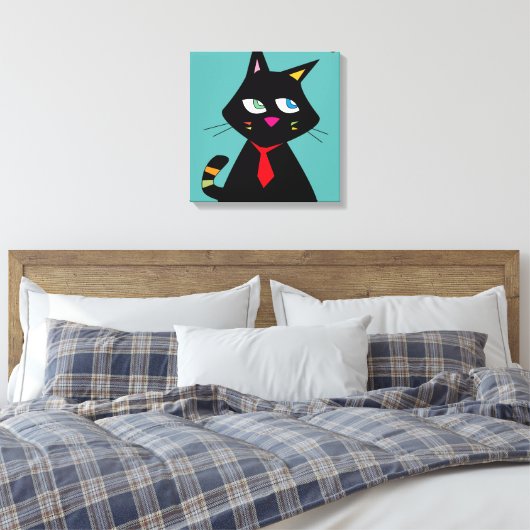 B-CAT CANVAS AFDRUK (Insitu (Slaapkamer))