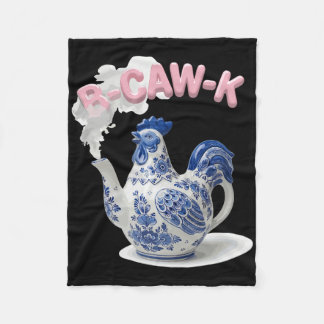 B-caw-k Funny Porcelain Chicken Teapot B-caw-k Mem Fleece Deken