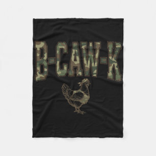 B-caw-k Grappige Kip Militaire Camo Leger Soldaat Fleece Deken