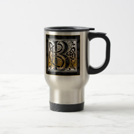B "Celtic Black Stone" Monogram Travel Mugs Reisbeker