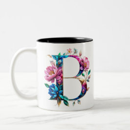 B Coffee Mok – Floral Design voor Gifting