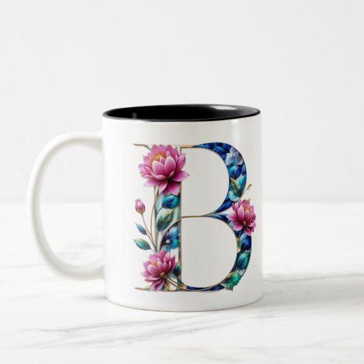 B Coffee Mok – Floral Design voor Gifting (Links)