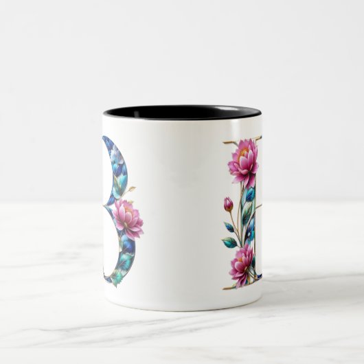 B Coffee Mok – Floral Design voor Gifting (Center)
