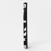"B" Damast met monogram in rood en zwart Case-Mate iPhone Case (Achterkant/links)