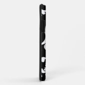 "B" Damast met monogram in rood en zwart Case-Mate iPhone Case (Achterkant/rechts)