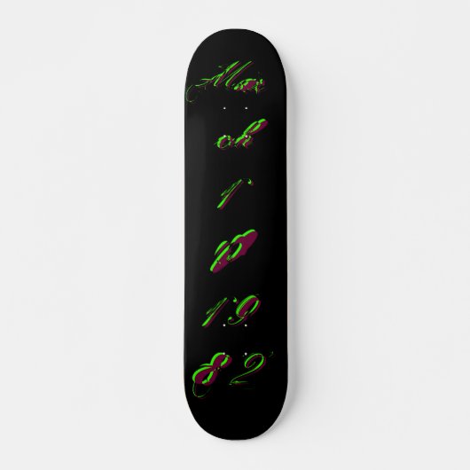 "B-Day" 10 maart 1982 - Skateboard - (Voorkant)