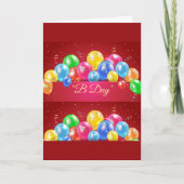 "B Day" Greeting Kaart (Voorkant)