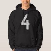 B Day Number 4 Monogram Norwester Font Initial Alp Hoodie (Voorkant)