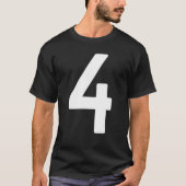 B Day Number 4 Monogram Norwester Font Initial Alp T-shirt (Voorkant)