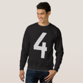 B Day Number 4 Monogram Norwester Font Initial Alp Trui (Voorkant volledig)